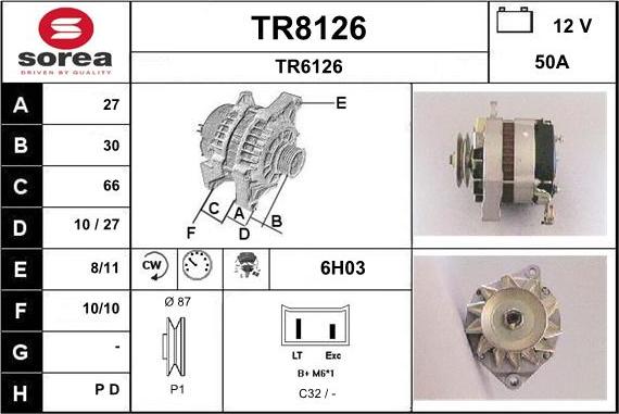 SNRA TR8126 - Генератор avtolavka.club