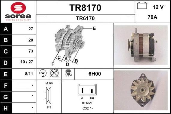 SNRA TR8170 - Генератор avtolavka.club