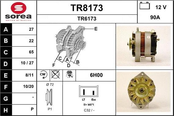 SNRA TR8173 - Генератор avtolavka.club