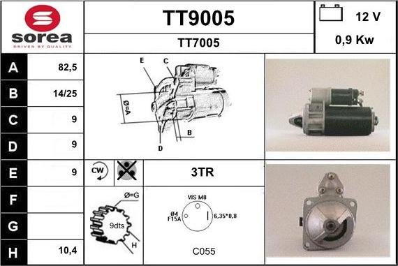 SNRA TT9005 - Стартер avtolavka.club