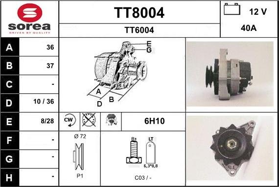 SNRA TT8004 - Генератор avtolavka.club