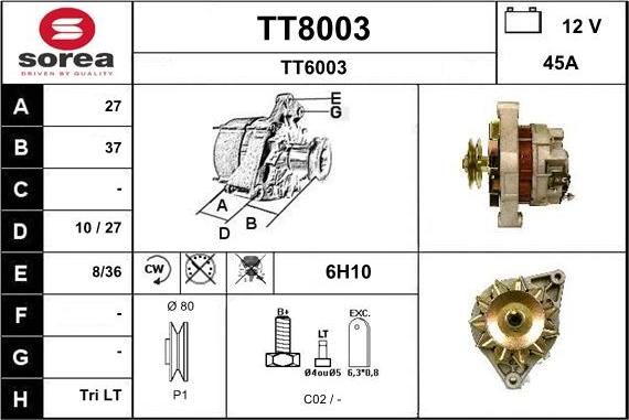 SNRA TT8003 - Генератор avtolavka.club