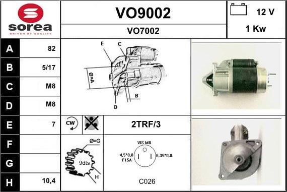 SNRA VO9002 - Стартер avtolavka.club