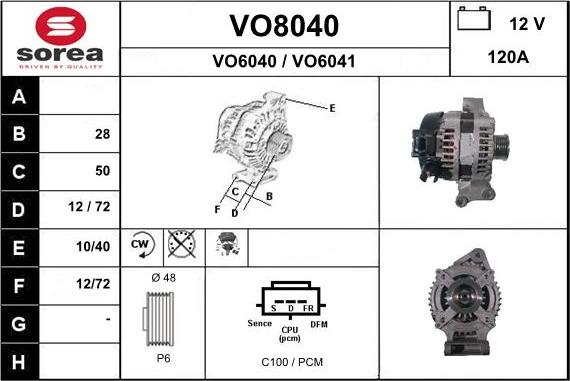 SNRA VO8040 - Генератор avtolavka.club