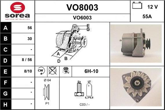 SNRA VO8003 - Генератор avtolavka.club