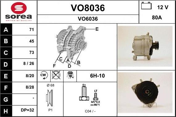 SNRA VO8036 - Генератор avtolavka.club