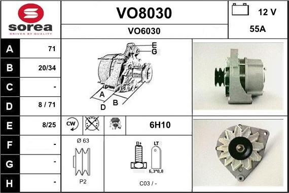 SNRA VO8030 - Генератор avtolavka.club