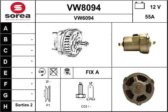 SNRA VW8094 - Генератор avtolavka.club