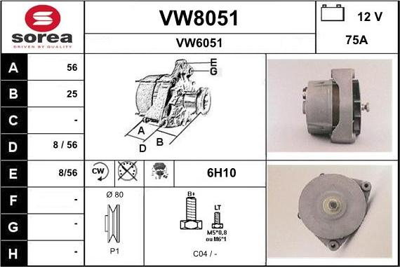 SNRA VW8051 - Генератор avtolavka.club