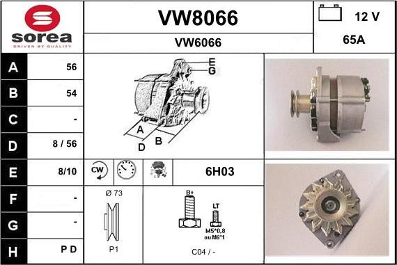 SNRA VW8066 - Генератор avtolavka.club