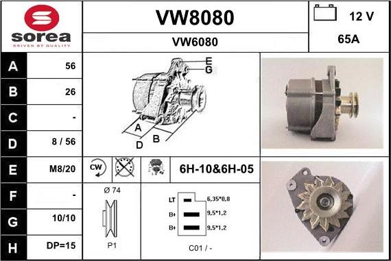 SNRA VW8080 - Генератор avtolavka.club