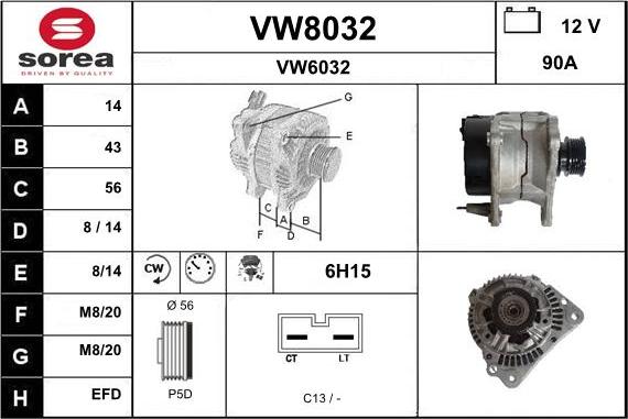 SNRA VW8032 - Генератор avtolavka.club