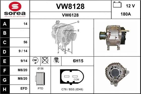 SNRA VW8128 - Генератор avtolavka.club