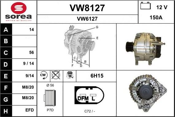 SNRA VW8127 - Генератор avtolavka.club