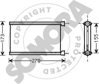 Somora 040750 - Теплообмінник, опалення салону avtolavka.club