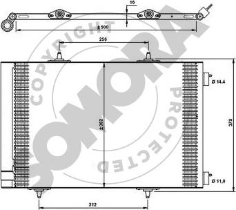 Somora 050460A - Конденсатор, кондиціонер avtolavka.club