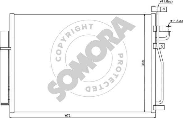 Somora 067060B - Конденсатор, кондиціонер avtolavka.club