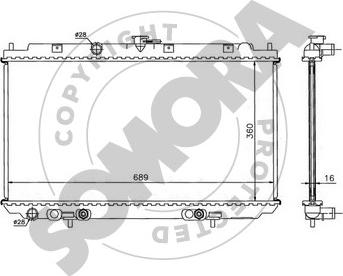 Somora 193440A - Радіатор, охолодження двигуна avtolavka.club