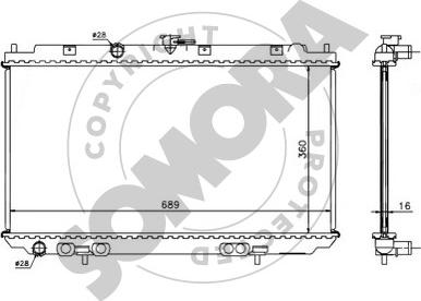 Somora 193440 - Радіатор, охолодження двигуна avtolavka.club