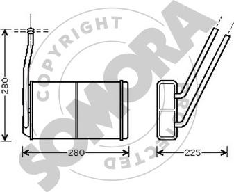 Somora 150150 - Теплообмінник, опалення салону avtolavka.club