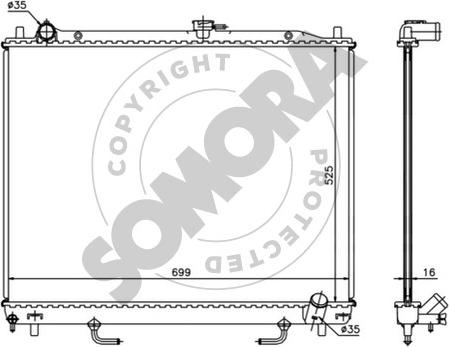 Somora 183340 - Радіатор, охолодження двигуна avtolavka.club