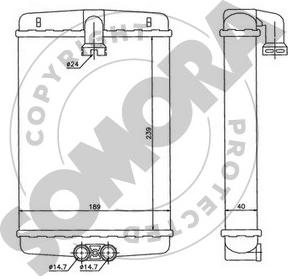 Somora 174250 - Теплообмінник, опалення салону avtolavka.club