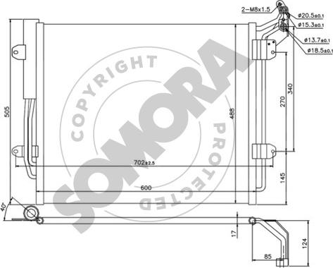 Somora 359760 - Конденсатор, кондиціонер avtolavka.club