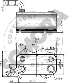 Somora 351065D - Масляний радіатор, рухове масло avtolavka.club