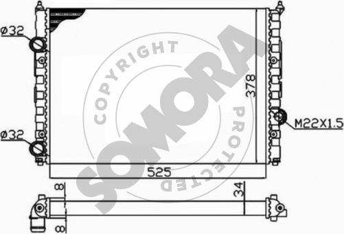 Somora 352140B - Радіатор, охолодження двигуна avtolavka.club