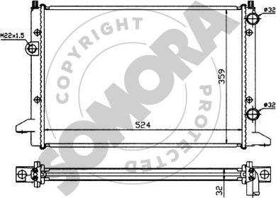 Somora 352141 - Радіатор, охолодження двигуна avtolavka.club