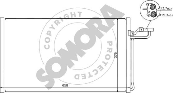 Somora 361460B - Конденсатор, кондиціонер avtolavka.club