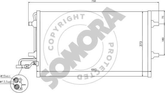 Somora 361460C - Конденсатор, кондиціонер avtolavka.club