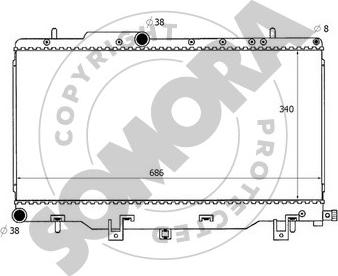 Somora 331140B - Радіатор, охолодження двигуна avtolavka.club