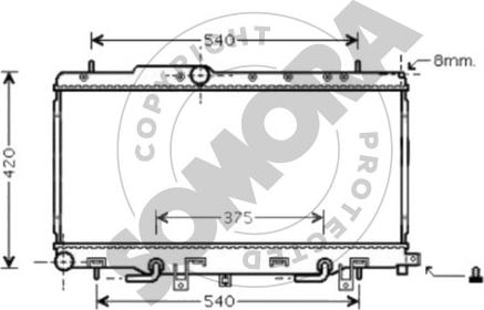 Somora 331140C - Радіатор, охолодження двигуна avtolavka.club