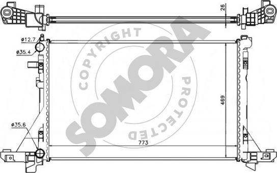 Somora 245740 - Радіатор, охолодження двигуна avtolavka.club