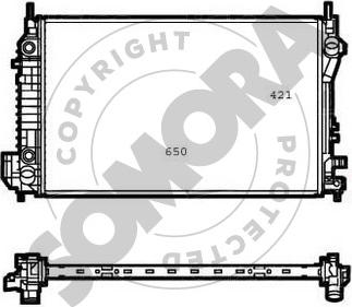 Somora 210640G - Радіатор, охолодження двигуна avtolavka.club