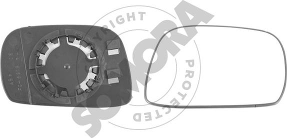 Somora 210155G - Дзеркальне скло, зовнішнє дзеркало avtolavka.club