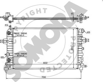 Somora 211740L - Радіатор, охолодження двигуна avtolavka.club