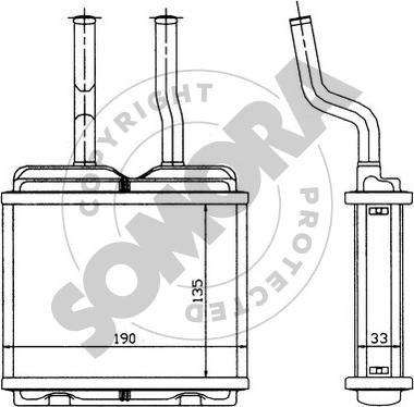 Somora 212450 - Теплообмінник, опалення салону avtolavka.club