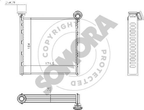 Somora 220950A - Теплообмінник, опалення салону avtolavka.club