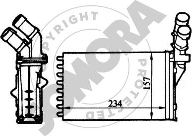 Somora 220550 - Теплообмінник, опалення салону avtolavka.club