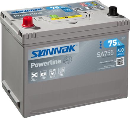 Sonnak SA755 - Стартерна акумуляторна батарея, АКБ avtolavka.club