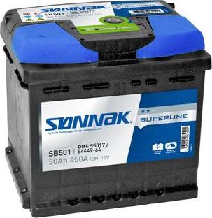 Sonnak SB501 - Стартерна акумуляторна батарея, АКБ avtolavka.club