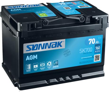 Sonnak SK700 - Стартерна акумуляторна батарея, АКБ avtolavka.club