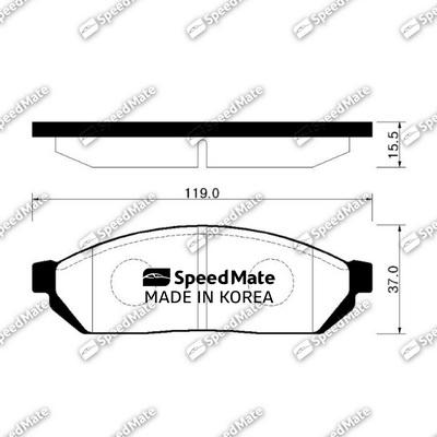 SpeedMate SM-BPG003 - Гальмівні колодки, дискові гальма avtolavka.club