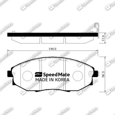 SpeedMate SM-BPG016 - Гальмівні колодки, дискові гальма avtolavka.club