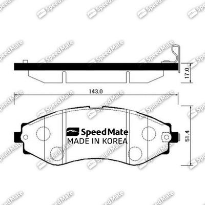 SpeedMate SM-BPG010 - Гальмівні колодки, дискові гальма avtolavka.club