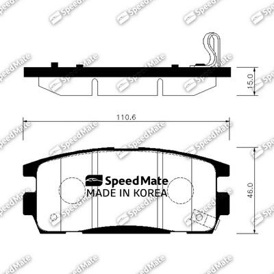 SpeedMate SM-BPG018 - Гальмівні колодки, дискові гальма avtolavka.club