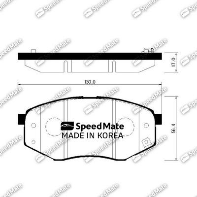 SpeedMate SM-BPH046 - Гальмівні колодки, дискові гальма avtolavka.club