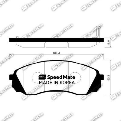 SpeedMate SM-BPH041 - Гальмівні колодки, дискові гальма avtolavka.club